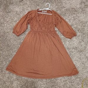 Pumpkin knit dress